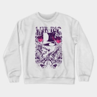 skull with magic hat Crewneck Sweatshirt